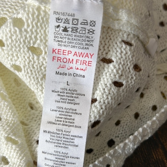 Boohoo NWT crochet maxi cover up skirt women’s large - Picture 6 of 6